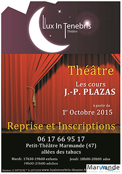Cours de théâtre - Jean-Pierre Plazas - Marmande